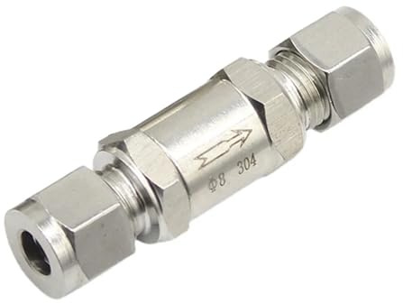 Clapet anti-retour à compression en acier inoxydable 304, débit unidirectionnel SS304 SS316 3 4 6 8 10 12 mm 1/8'' 1/4'' 3/8'' 1/2''(1/8,SS316)