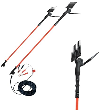 Generico Abbacchiatore Olive Elettrico 12V con Asta Telescopica 2-3m, 800 Battiti/Min, Pettini in Tecnopolimero – Scuotitore Professionale Leggero e Potente per Raccolta Olive
