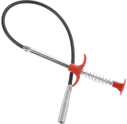 Abaodam Herramienta de Agarre Flexible para Limpieza del Fregadero y Desatascador de Tuberías Material de Pp y Acero Inoxidable para Desagües Bloqueados