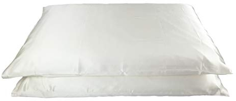Jasmine Silk Pair of 100% 19 Momme Charmeuse Silk Pillowcases (IVORY) 50 cm x 75 cm - RRP £70