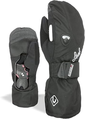 Level Dam handskar Butterfly W Mitt, Svart, 6,5