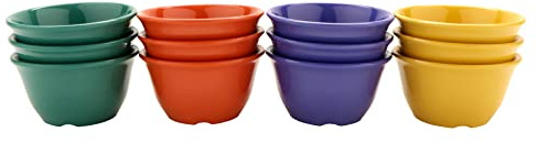 GET BC-70-MIX Melamine Bouillon Cup/Bowl, 7 Ounce, Assorted (Set of 12)