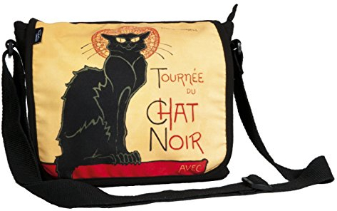 Fridolin Umhängetasche, Katze, Schwarz, 30 cm, 5 l, mehrfarbig, mehrfarbig, 30 cm, Umhängetasche