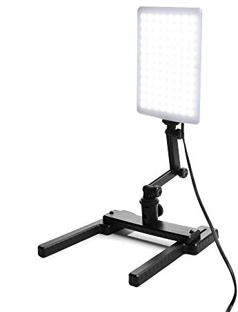 Hersmay 96 LED Studio Light Video Light Lumière Vidéo LED Lampe vidéo 5600K avec Bras réglable et Support Kit de Support pour appareils Photo numériques Youtube Live Streaming Lighting