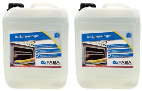 FABA Backofenreiniger Konzentrat 2 x 5 Liter, sehr stark, Fettlöser, Grillreiniger