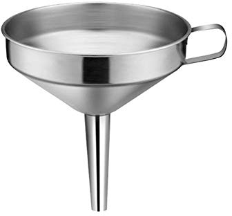 Bocca larga in acciaio INOX Achidistviq vino olio Miele imbuto staccabile strainer Filter Tool, Acciaio inossidabile, 12 cm