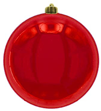 XXL-Weihnachtskugeln Christbaumkugeln für den Außenbereich, frostsicher und wetterfest (Kugel Ø 20 cm - 1 Stück, Rot)