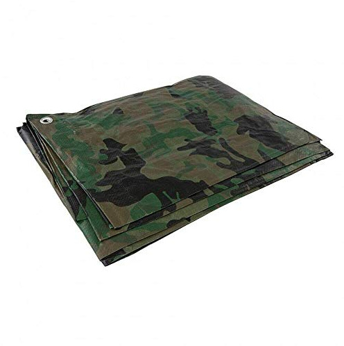 2 x 3 m Camo Tarpaulin Waterproof Heavy Duty Tarp Sheet Cover, Groundsheet - Waterproof, Weatherproof, Frost-Resistant, UV Protection, Universal, Multipurpose, Reinforced Eyelets