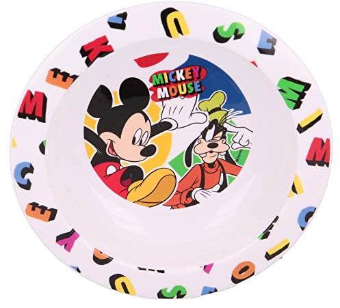 STOR Disney Mickey-Mouse-Schale für die Mikrowelle MICRO KIDS MICKEY COOL-SOMMERSCHALE Kinderschüssel – BPA-frei & wiederverwendbar - Breischale bunt - Müslischale für Kleinkinder