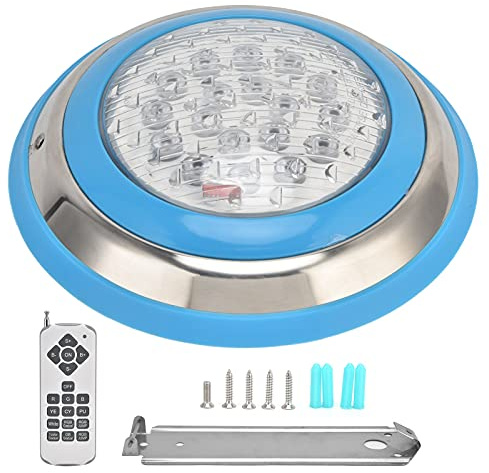 Unterwasser-LED-Leuchten, Simming Pool Light Unterwasserlicht AC12V RGB High-Power 18-Tasten-Fernbedienung für Teiche Batteriebetrieben(54W-5400LM)