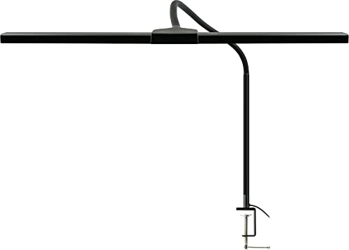 SCHWAIGER 658156 LED Schreibtischlampe Klemmlampe Büro-Leuchte Monitorlampe Bildschirmlicht Touchsensor Schwanenhals USB-Anschluss Schraubklammer