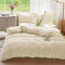 KEAYOO Plüsch Bettwäsche 135x200 cm Kuschelbettwäsche mit Flauschig Teddy Fleece Extra Warm für Winter Kissenbezug 80x80cm (Beige, 135x200)