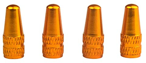 PW TOOLS Tappo valvola per Bicicletta - 4 Tappi Colorati per Stelo valvola Pneumatici Bici,Robusti Tappi per Pneumatici per Camera d'Aria Tappi per valvole in Stile Francese anodizzato