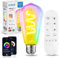 LVWIT Ampoule Connectée Alexa 6.3W, Ampoule E27 Led 470Lm,Contrôle par Télécommande et App, Vintage Edison ST64, Smart Dimmable RGB