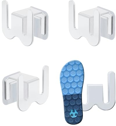 Niaciswe Multifunktionales Türschuhregal Wand 4 Stück Wandmontiertes Schuhhalter Türschuhaufhänger Wandschuhregal Schuhhalter Wandschuhregal Multifunktionales Wandmontage Schuhregal Wand-Schuhregal