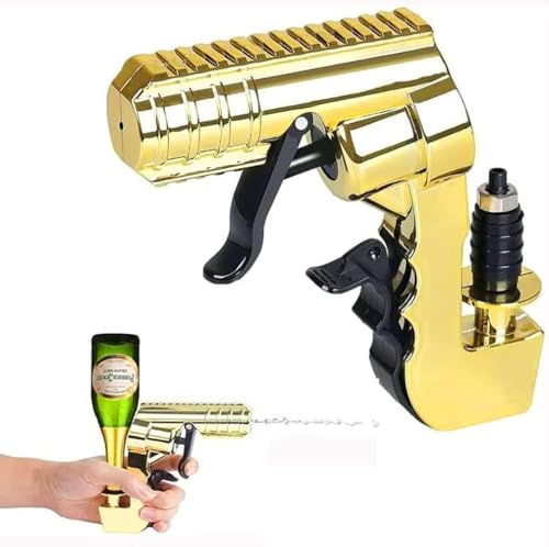 SIULAS pistola per champagne, pistola per champagne, pistola per birra migliorata di nuova generazione, pistola a spruzzo per champagne regolabile per tutti i tipi di addii al nubilato, compleanni