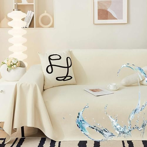 YSZBD Sofa Überzug 3/2/1/4 Sitzer Katzenfest Wasserdicht Sofabezug L/u Form Sofa Überwurf Decke Sofa Cover Blanket Non Slip Doppelseitig Und Multifunktional (#4,180x420cm)