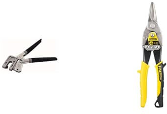 Fartools 212002 Pince pour Rail à placoplâtre & Stanley FATMAX Cisaille Aviation Tête Droite Acier Forgé Chromé Double Action de Pivot