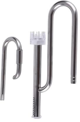 flexman Metal Lily Pipe Surface Skimmer, Stainless Steel Aquarium Inflow and Outflow Pipe Set, Double Pagoda Interface Pipe Surface Skimmer (Juego de 12 películas para eliminar aceite.)