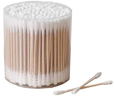 Wattestäbchen, natürlich, doppelte Spitze, Bio-Baumwolle, tierversuchsfrei, E02, 200 Stück