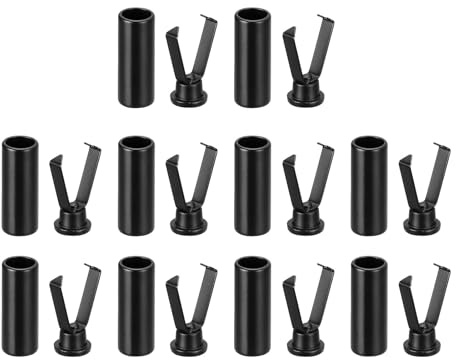 sourcing map Shoelace Tips Alloy Shoelace Head, Cylindrical Shoe Lace Ends Cords End Tips Metal Aglets for Clothes
