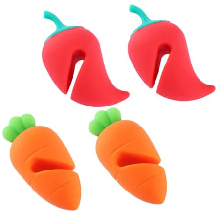 Cabilock 4pcs Silicone Lid Lifters for Pot Spill Lid Lifters Kitchen Gadget Silicone for Boil Over Prevention Use While Cooking