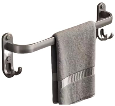 Moderno portasciugamani da parete in alluminio per bagno e cucina 60 cm singolo bar stand con design salvaspazio