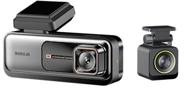 BOTSLAB Dashcam Auto Vorne Hinten, 4K Dashcam Auto GPS mit WiFi, Dual Autokamera mit 64GB SD Karte, ADAS, Nachtsicht, 170°Weitwinkel, WDR, 2,45 IPS, 24/7 Parküberwachung, Loop-Aufnahme