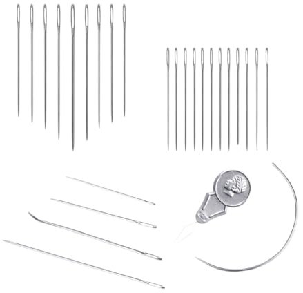 PARENCE.- Set mit 26 Nähnadeln - Verschiedene Formnadeln für alle Ihre Projekte: Kreuzstich, klassisches Nähen, Wandteppich und mehr, argent