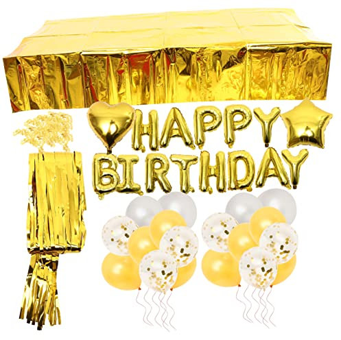 KONTONTY 1satz Luftballons Und Tischdeko Für Geburtstagsfeiern Aluminiumfolie Ballons Und Farbige Tischdecke Partydekoration Für Teenager Und Besondere Anlässe