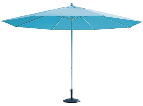 Gruppo Maruccia - Ombrellone Rotondo 4 Metri - In Alluminio Anodizzato, Telo Olefin - Per Giardini, Lidi, Bar - Azzurro