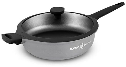 Sauteuse Fonte D'aluminium 28 Cm Avec Couvercle Chambord Titane St28tfi Durant Dupont