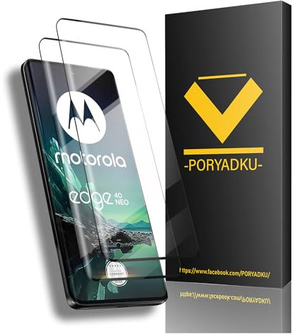 2 Pezzi Pellicola Vetro Temperato Per Motorola Edge 40 Neo/Edge 40 5G, Anti-Impronte, Ultra HD, Anti-Graffio, Senza Bolle