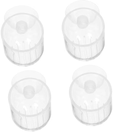 UKCOCO Lot de 4 Distributeurs Alimentaires Acryliques Transparents pour Aquarium, Mangeoires Murales Vase, Supports de Nourrissage pour Plantes Aquatiques, Adaptés aux Bassins D’Eau