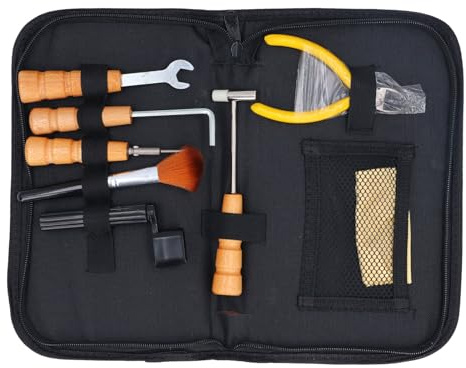 Guitar String Stretcher Tool Kit Professioneller Gummihammer Legierter Leichtmetallschlüssel Kompakt tragbare Wartung Reparatur -Änderungswerkzeug für E -Gitarre Mandolin Bass