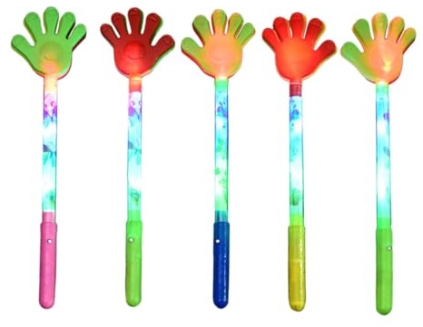 LABRIMP 5piezas Aplausos De Palmas Brillantes Palmas De Plástico Para Aplaudir Creativas Para Fiestas y Conciertos Dedos Para Aplaudir