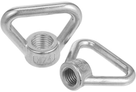 SAFIGLE 2 Pezzi Anelli Triangolari in Acciaio Inox e Anelli di Sollevamento Filettati Resistenti per Uso Marino e Cantieristico Installazione Rapida e Alta Capacità di Carico