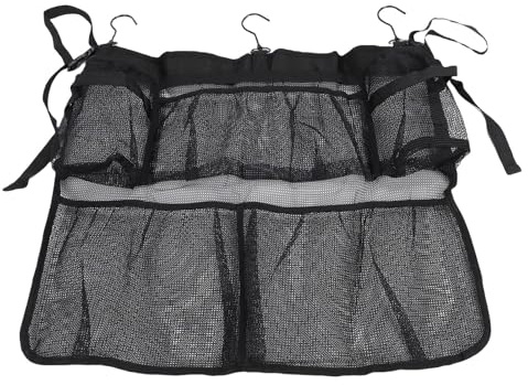Riuulity Large Capacity Pool Hanging Storage Bag Foldable Organizer for Beach Toys, Portable Pool Hanging Mesh Bag for Poolside