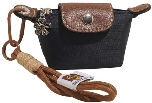 LuminaVerde Taschenanhänger, Bag Charm Taschenanhänger Damen Schlüsselanhänger Glitzer Süß Y2k Bag Perlen Anhänger Für Taschen Nylon（Schwarz）