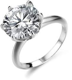 Tolldek Freundschaftsringe PT950 Platin, 6 Klaue Verlobungsring mit Moissanit Echt Schmuck, Solitärring Platin, Gr.60 (19.1)