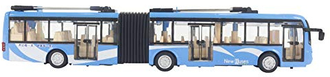 NOENNULL Barnleksaksbuss, Minibussmodell, Leksaksbussar, Pull Back Barnleksaksfordon, 1:48, CS0133, Elektronisk Stadsbuss, Lätt Bil, Pedagogiska Leksaker för Barn, (Vit)