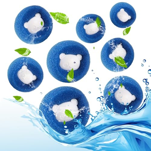 Tierhaarentferner Waschmaschine, 8er-Pack, Blau