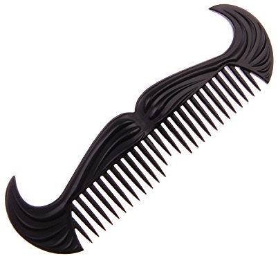 The Original Cowboy Comb Bartkamm - schwarz - Der original Schnurrbart Kamm aus den USA für deinen Bart
