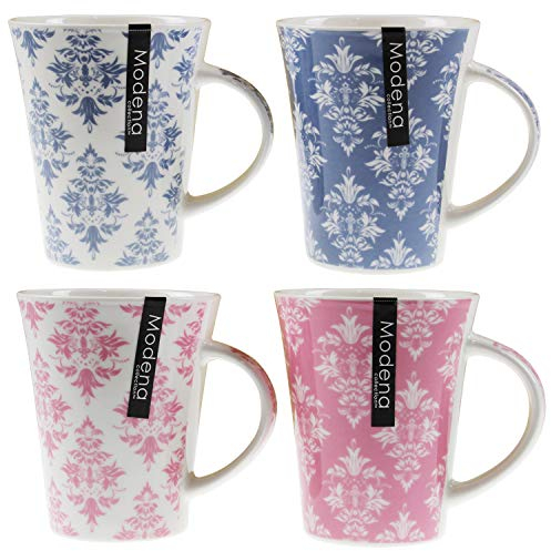 New Bone China Mugs Set of 4 Tea Coffee Mug Hot Drinks Cups