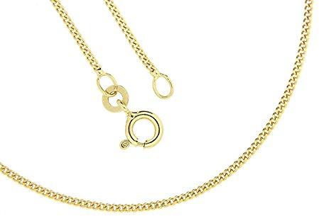 PRINS JEWELS 14 Karat 585 Gold Feine Panzerkette Gelbgold Kette – Breite 0.90 mm - Länge wählbar