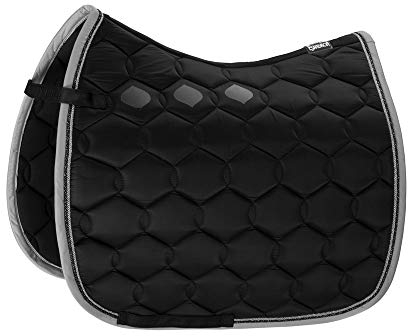 Eskadron Schabracke Glossy Wave mit doppel Kordel in vielen Farben, Größe:Vielseitigkeit (VS), Farbe:Black