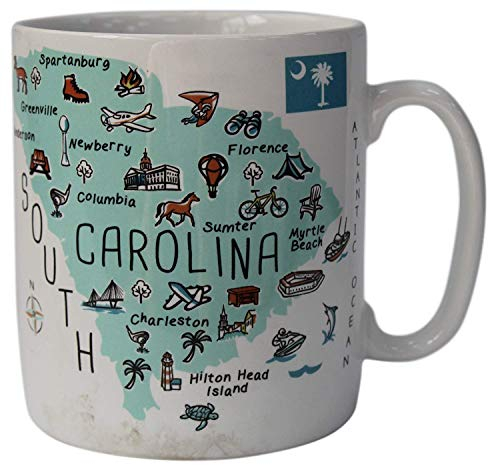 Gigante 800ml Porcelana Blanca Tazas 800ml Gigante Capacidad Eeuu Turistas Tazas - Carolina Del Sur