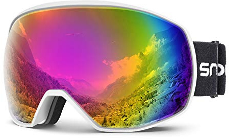 Snowledge Skibrille Damen und Herren Snowboardbrille Doppel-Objektiv OTG UV400 Schutz Anti-Beschlag Winddicht Ski Schutzbrille Helmkompatibel für Skifahren Motorrad Fahrrad Skaten