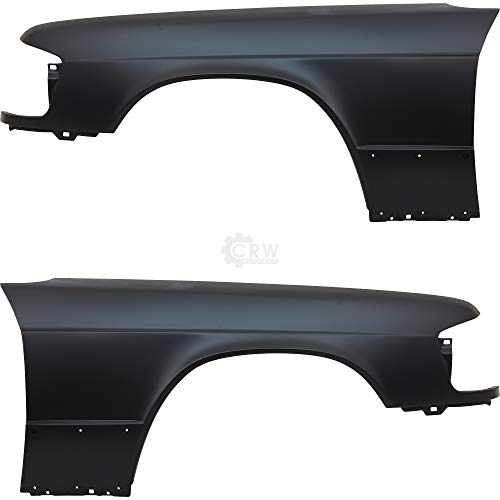 Diederichs Kotflügel Set für Mercedes 190E / D W201 Bj. 82-93, Schwarz, Stahl, ohne Blinkerloch, vorne links und rechts