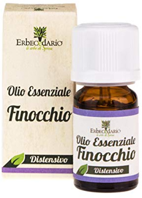 Olio Essenziale Finocchio Erbecedario, Rilassante, Balsamico, Purificante, Calma Le Tensioni Addominali, 1 Flacone Da 8ml